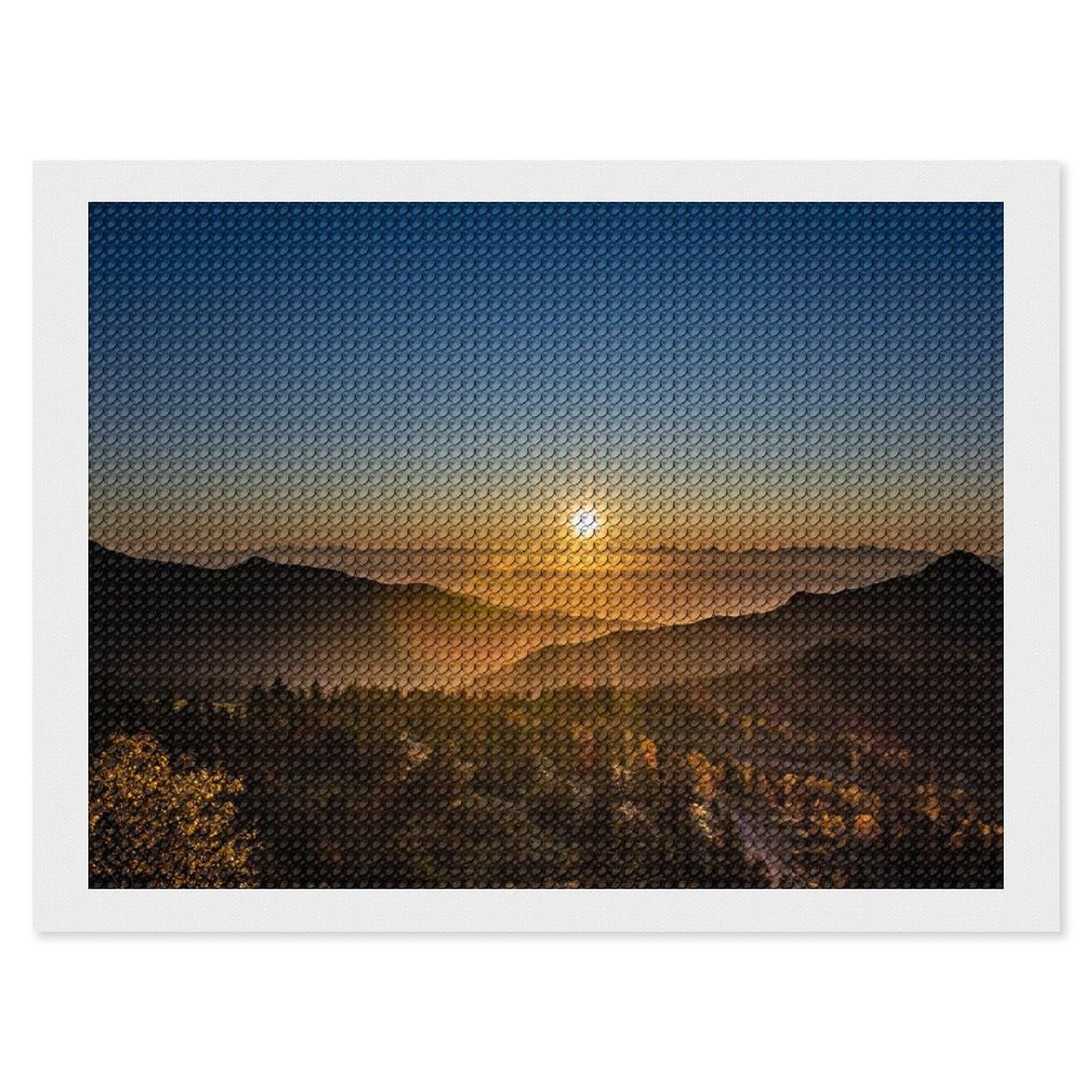 Amazon | ダイヤモンドアート キット 長野県 横手山で夕日を眺める